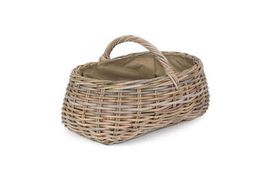 Grey Rattan Market Basket
